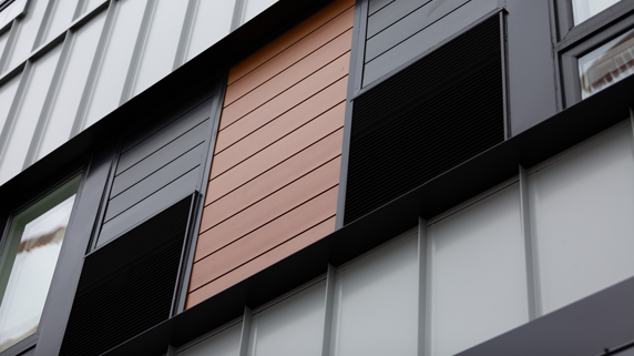 MagicPak V-Series louver installed on building exterior