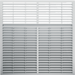 M-Series HVAC louver available in polypropylene and aluminum with multiple color options